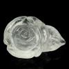 9,79Ct-BERILO BLANCO: ROSA CON HOJA 18x13 mm.