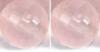 13 Ct-DOS CUARZOS ROSA ESFERA FACETADA HORADADA 10 mm