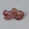 17 Ct-SI-SIETE RUBIS C/MICRONICKS  ROJO ROSADO A PADPARADSHA OVALES 9x7 mm.