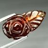 8,65Ct-GRANATE ESPESARTITA FLOR CON HOJA 17x9 mm.